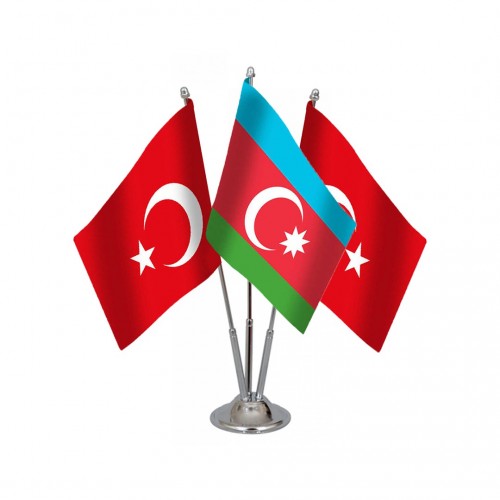 Üçlü Azerbaycan Masa Bayrağı Takımı