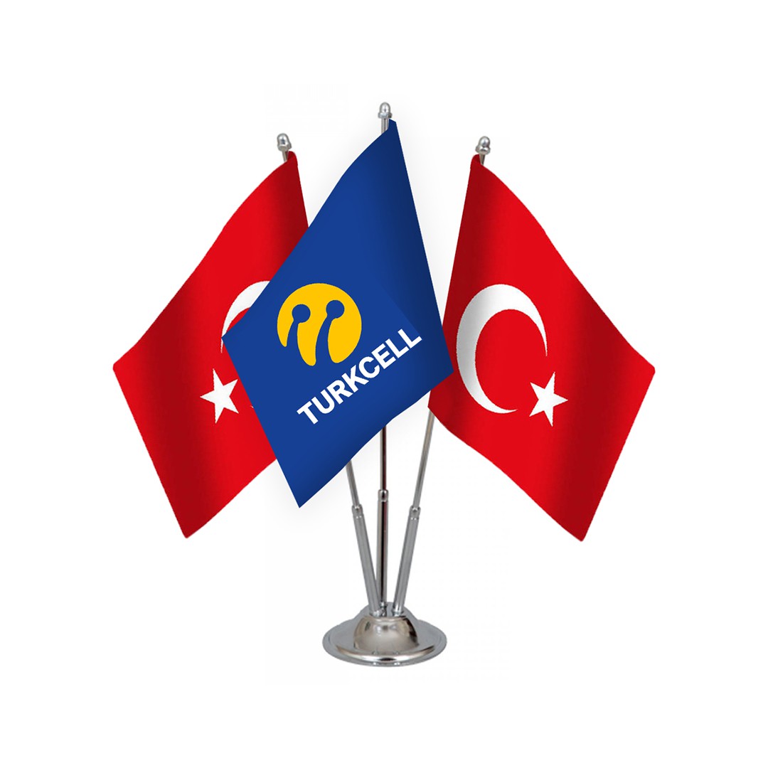 Üçlü Turkcell Masa Bayrağı Takımı