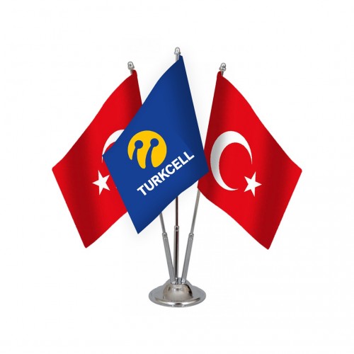 Üçlü Turkcell Masa Bayrağı Takımı