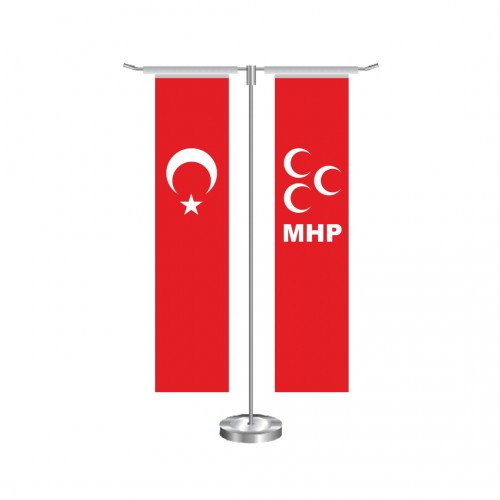 T Dikdörtgen Mhp Bayrağı ve Türk Masa Bayrağı Takımı