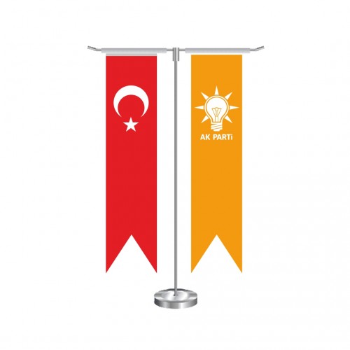 T Kırlangıç Akparti Bayrağı ve Türk Masa Bayrağı Takımı