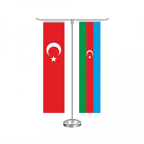T Dikdörtgen Azerbaycan Masa Bayrağı Takımı