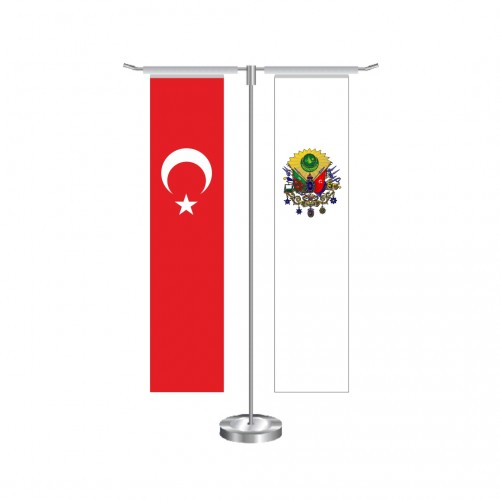 T Dikdörtgen Osmanlı Masa Bayrağı Takımı