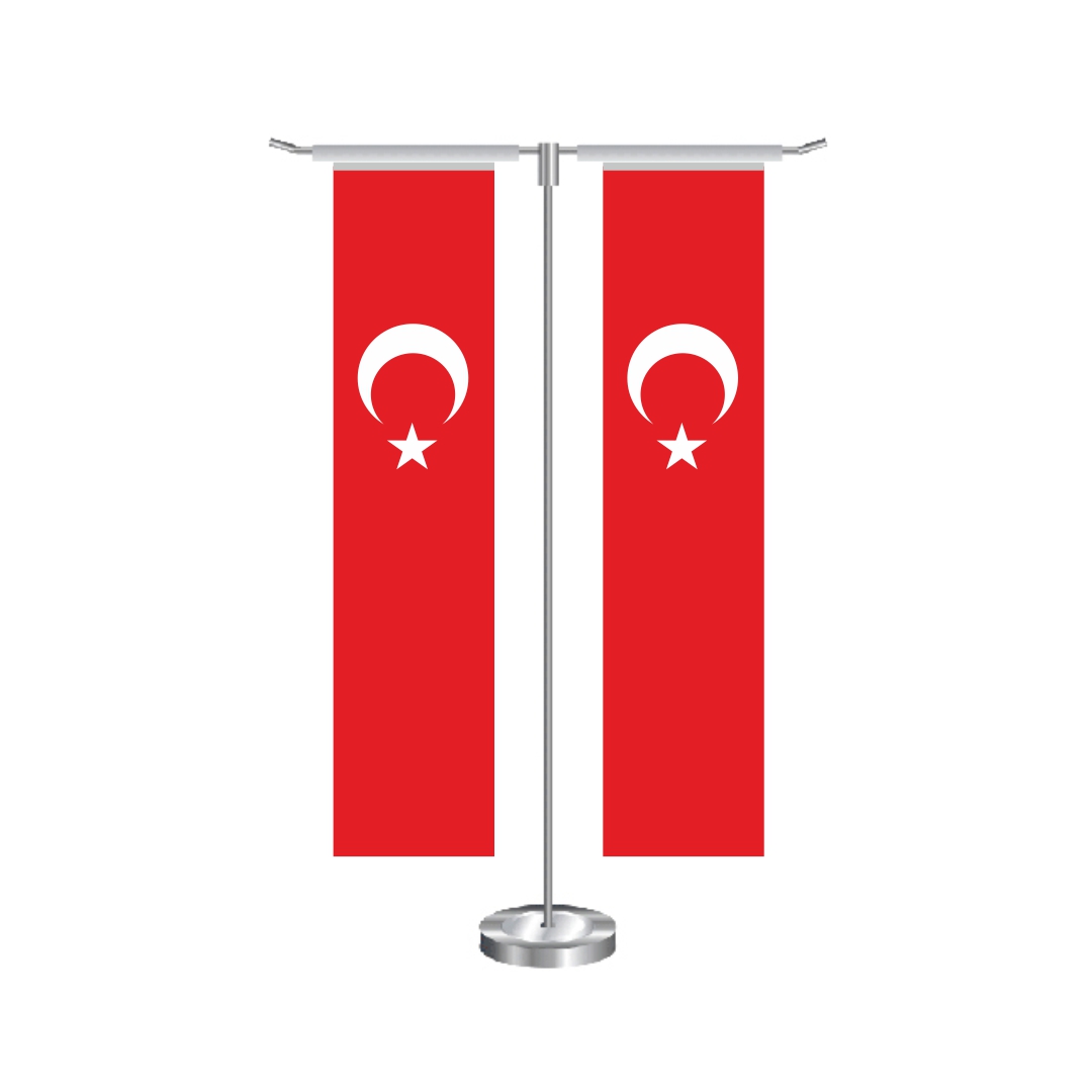 T Dikdörtgen Türk Masa Bayrağı Takımı