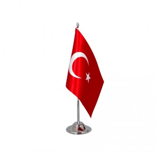 Türk Masa Bayrağı Tekli Direkli Takım
